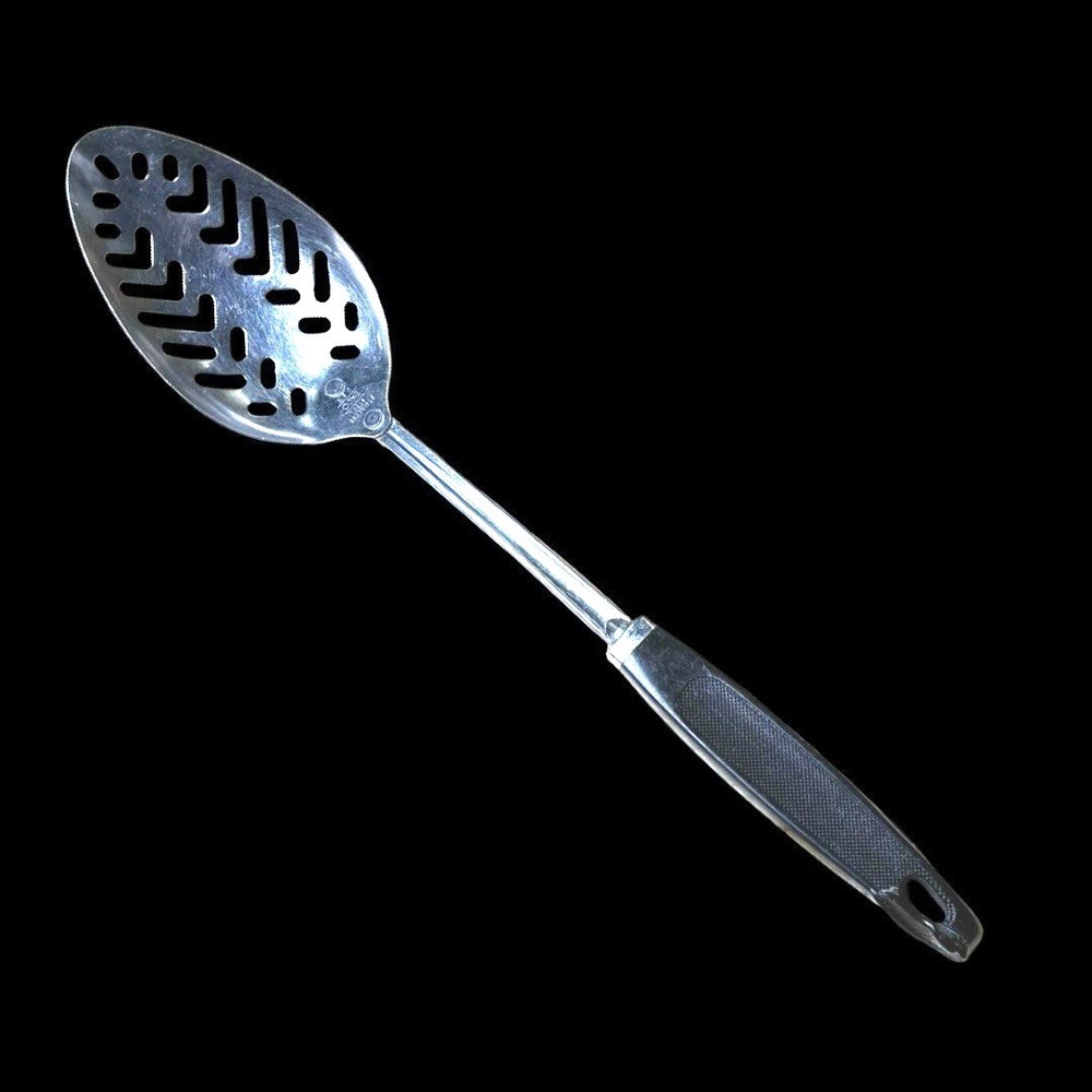 Ekco Stainless Steel Slotted Spoon Kitchen Utensil Cooking Serving USA READ